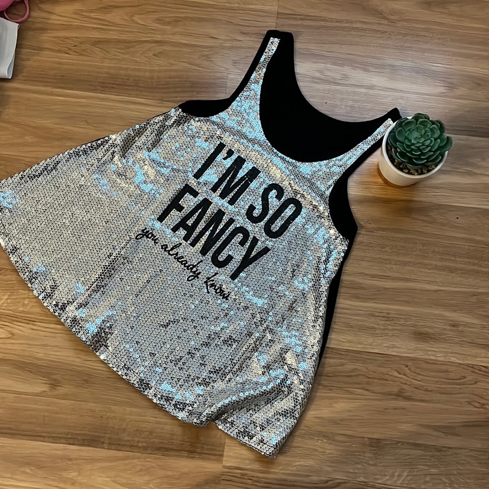 Sparkling Silver Tank Top
